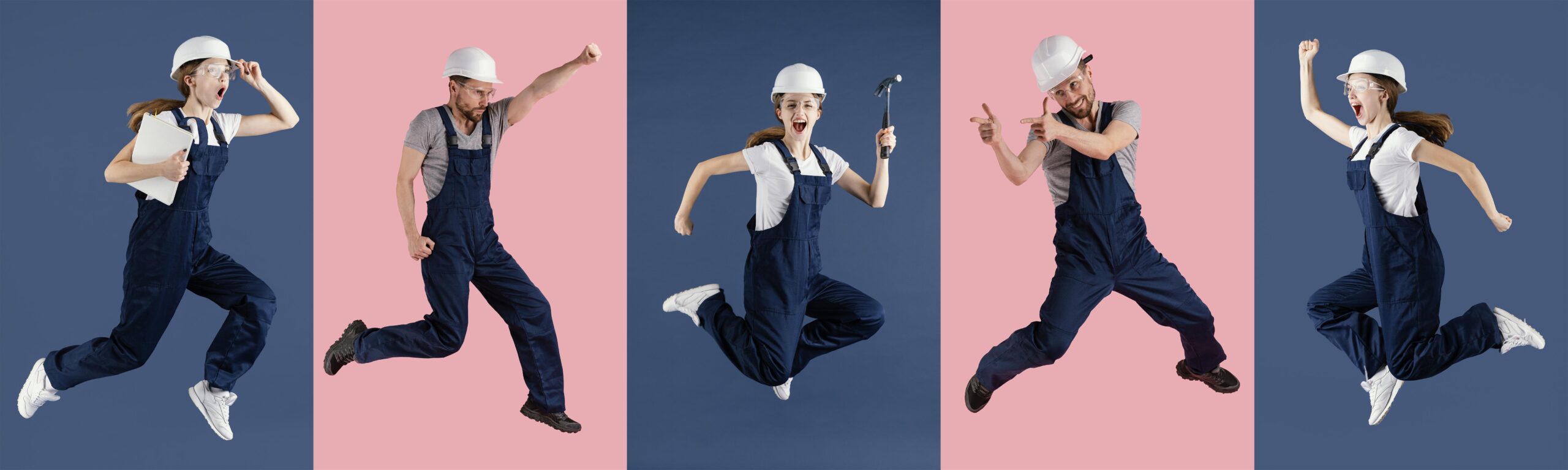 people-jumping-collection-collage
